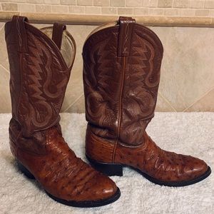 Tony Lama El Rey Vintage Full Quill Ostrich Boots